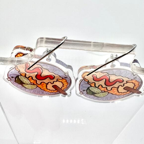 Elote Corn Earrings - Spanish Earrings - Mexican Accessories - Summer Earrings - Picture 4 of 8